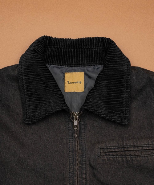 Zooodle（ズードル）の「Corduroy collar denim jacket - コーデュロイカラーデニムジャケット -（デニムジャケット・メンズ・ブルー/ブラック・MEDIUM/LARGE）」の16枚目の写真