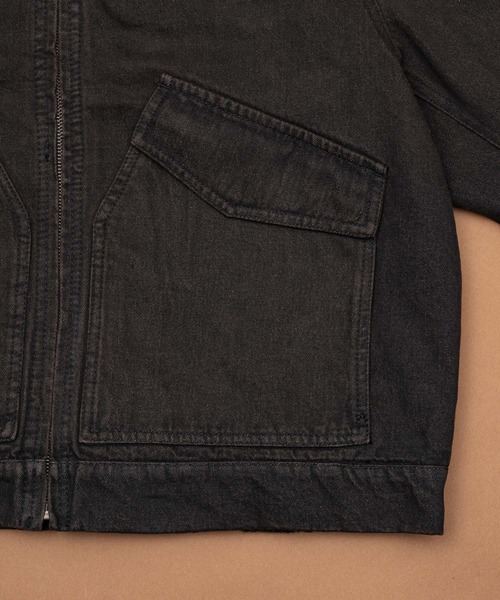 Zooodle（ズードル）の「Corduroy collar denim jacket - コーデュロイカラーデニムジャケット -（デニムジャケット・メンズ・ブルー/ブラック・MEDIUM/LARGE）」の18枚目の写真