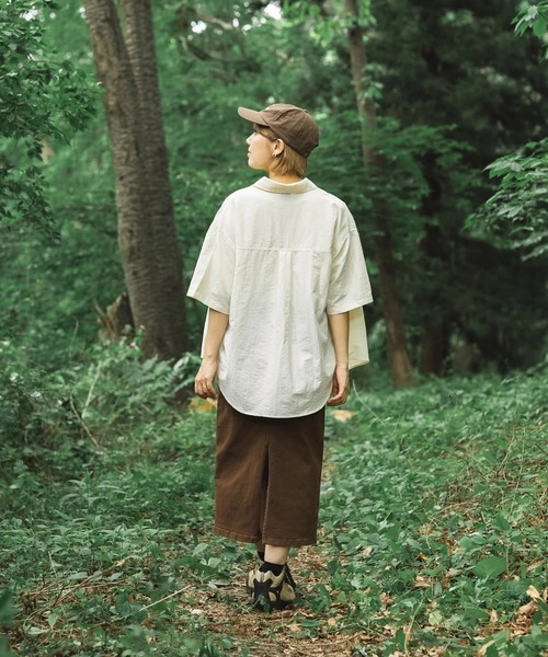 S'more(スモア)の「Mesh pocket s/s shirt (メッシュポケットショートスリーブシャツ ) (SS)(シャツ/ブラウス・レディース・ホワイト/ベージュ・SMALL/MEDIUM/LARGE/X-LARGE)」の6枚目の写真