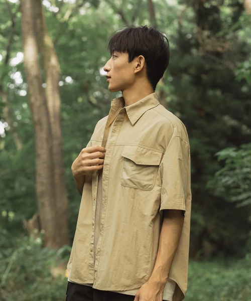 S'more(スモア)の「Mesh pocket s/s shirt (メッシュポケットショートスリーブシャツ ) (SS)(シャツ/ブラウス・レディース・ホワイト/ベージュ・SMALL/MEDIUM/LARGE/X-LARGE)」の13枚目の写真
