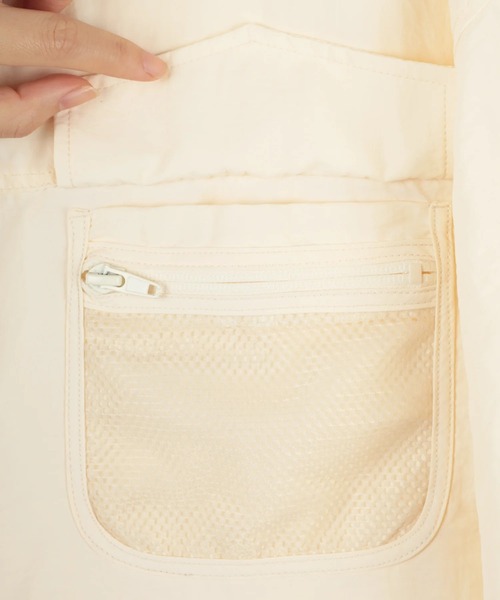 S'more(スモア)の「Mesh pocket s/s shirt (メッシュポケットショートスリーブシャツ ) (SS)(シャツ/ブラウス・レディース・ホワイト/ベージュ・SMALL/MEDIUM/LARGE/X-LARGE)」の21枚目の写真