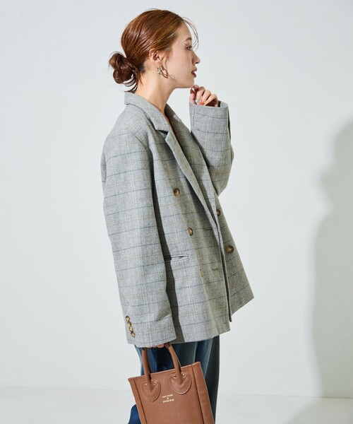 セール】限定展開 ヘリンボーン チェック ジャケット（セットアップ