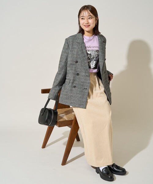 限定展開 ヘリンボーン チェック ジャケット（セットアップ対応