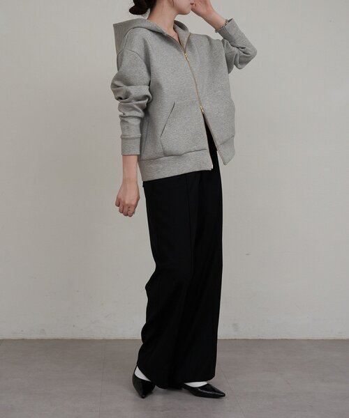 russet（ラシット）の「【再値下げ】ダンボールジップパーカー（Tシャツ/カットソー・レディース・グレー/アイボリー/ダークブラウン・FREE）」の8枚目の写真