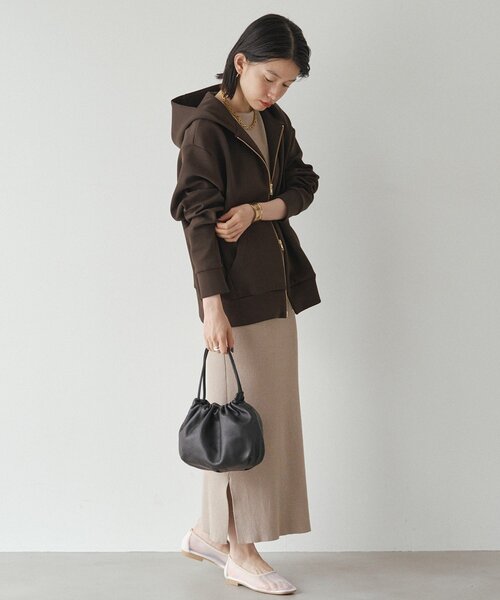 russet（ラシット）の「【再値下げ】ダンボールジップパーカー（Tシャツ/カットソー・レディース・グレー/アイボリー/ダークブラウン・FREE）」の12枚目の写真