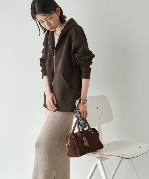 russet（ラシット）の「【再値下げ】ダンボールジップパーカー（Tシャツ/カットソー・レディース・グレー/アイボリー/ダークブラウン・FREE）」の13枚目の写真