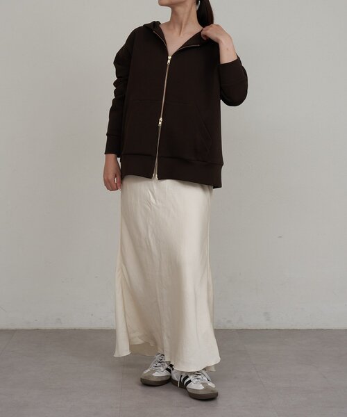 russet（ラシット）の「【再値下げ】ダンボールジップパーカー（Tシャツ/カットソー・レディース・グレー/アイボリー/ダークブラウン・FREE）」の18枚目の写真