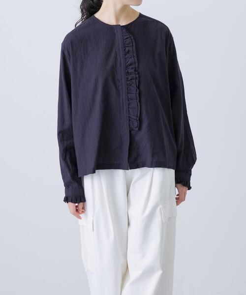 かぐれ（カグレ）の「ワッシャーフリルブラウス（シャツ/ブラウス