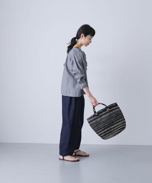 かぐれ　ワッシャーフリルブラウス　ネイビー　タグ付き新品 楽天市場】ワッシャーフリルブラウス かぐれ カグレ トップス