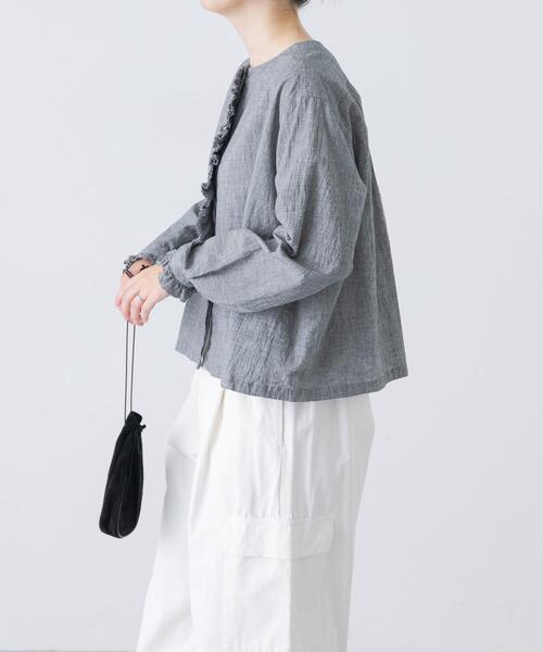 【新品・未使用】かぐれ　ワッシャーフリルブラウス ワッシャーフリルブラウス（シャツ/ブラウス）｜かぐれ（カグレ