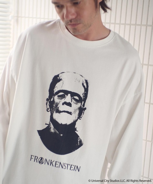 ADAM PATEK（アダムパテック）の「mlt5398-Frankenstein portrait long sleeve 長袖Tシャツ(AP2524019)（Tシャツ/カットソー・メンズ・ホワイト/ブラック・1/2）」の3枚目の写真