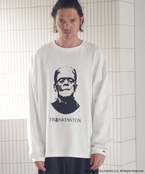 ADAM PATEK（アダムパテック）の「mlt5398-Frankenstein portrait long sleeve 長袖Tシャツ(AP2524019)（Tシャツ/カットソー・メンズ・ホワイト/ブラック・1/2）」の4枚目の写真