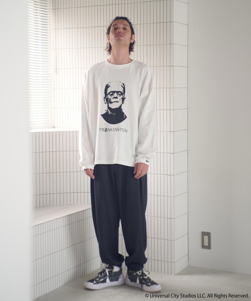 ADAM PATEK（アダムパテック）の「mlt5398-Frankenstein portrait long sleeve 長袖Tシャツ(AP2524019)（Tシャツ/カットソー・メンズ・ホワイト/ブラック・1/2）」の7枚目の写真