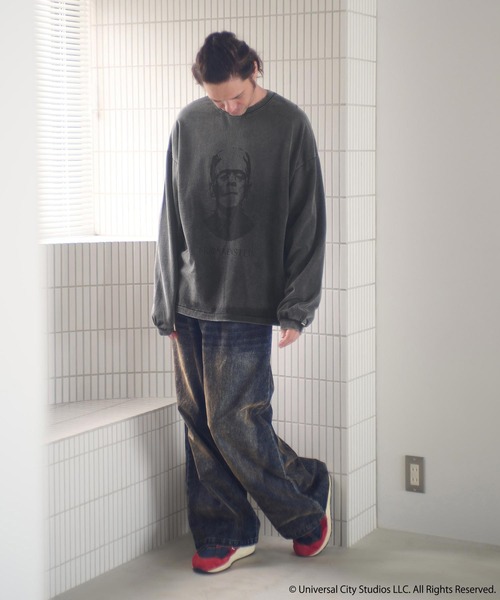 ADAM PATEK（アダムパテック）の「mlt5398-Frankenstein portrait long sleeve 長袖Tシャツ(AP2524019)（Tシャツ/カットソー・メンズ・ホワイト/ブラック・1/2）」の14枚目の写真