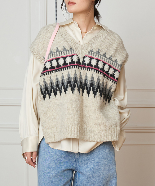IENA LA BOUCLE ノルディックハンドニットベスト（ベスト）｜IENA LA