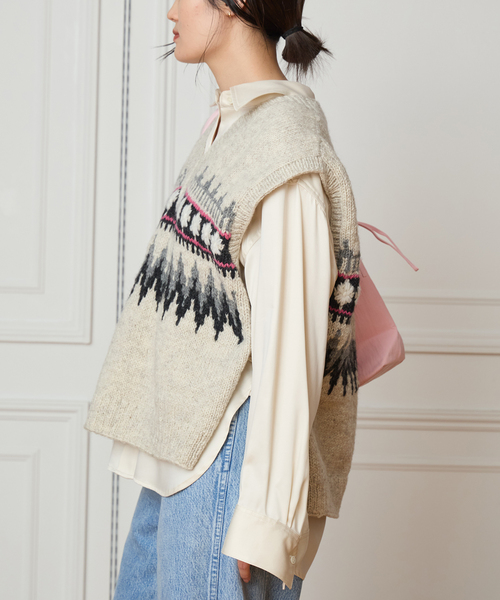 IENA LA BOUCLE ノルディックハンドニットベスト（ベスト）｜IENA LA