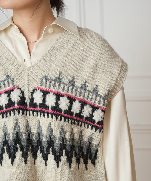 IENA LA BOUCLE ノルディックハンドニットベスト（ベスト）｜IENA LA