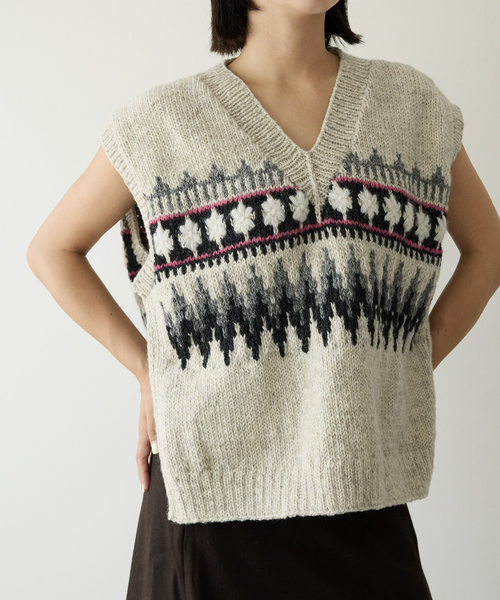 IENA LA BOUCLE ノルディックハンドニットベスト（ベスト）｜IENA LA