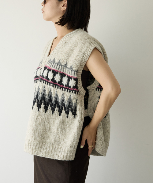 IENA LA BOUCLE ノルディックハンドニットベスト（ベスト）｜IENA LA