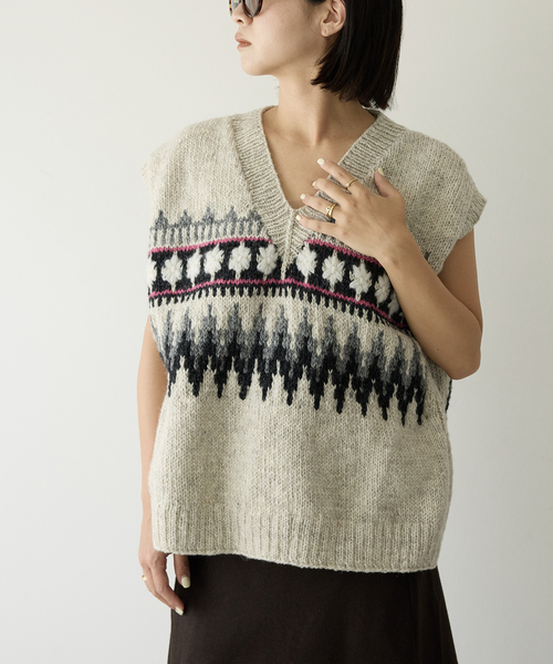 IENA LA BOUCLE ノルディックハンドニットベスト（ベスト）｜IENA LA