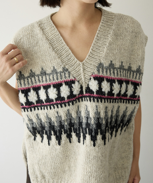 IENA LA BOUCLE ノルディックハンドニットベスト（ベスト）｜IENA LA