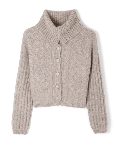 M DOLLY（エムドリー）の「cable knit fumo cardigan/ケーブルニットフーモカーディガン（カーディガン/ボレロ・レディース・ベージュ/グレー・FREE）」の14枚目の写真