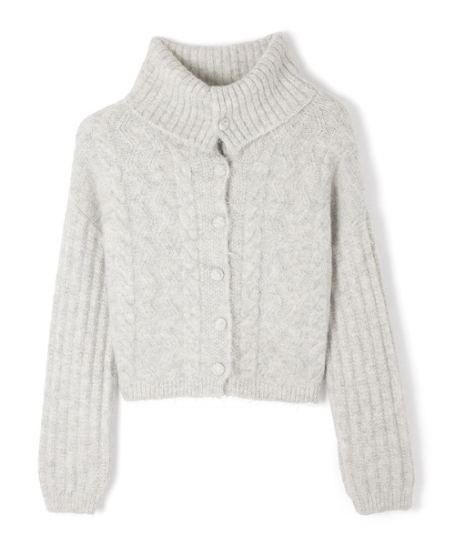 M DOLLY（エムドリー）の「cable knit fumo cardigan/ケーブルニットフーモカーディガン（カーディガン/ボレロ・レディース・ベージュ/グレー・FREE）」の15枚目の写真