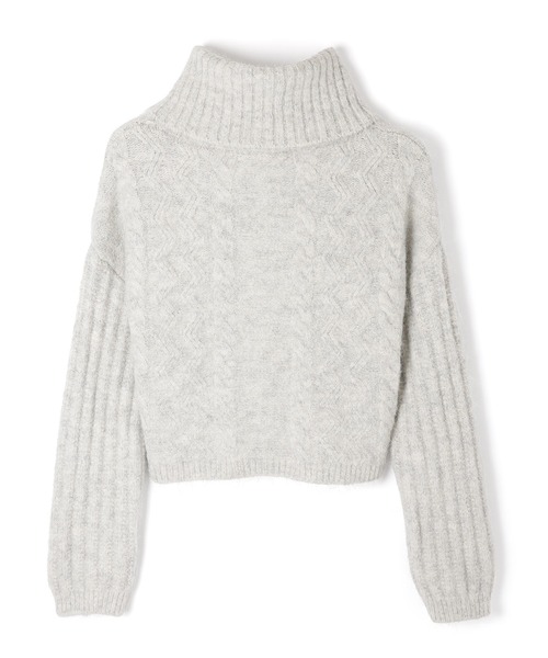 M DOLLY（エムドリー）の「cable knit fumo cardigan/ケーブルニットフーモカーディガン（カーディガン/ボレロ・レディース・ベージュ/グレー・FREE）」の16枚目の写真