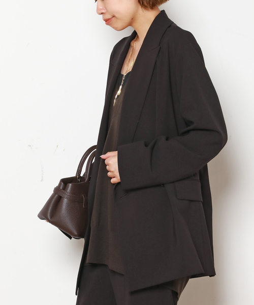 AP STUDIO(エーピーストゥディオ)の「ウールコンフォートジャケット(テーラードジャケット・レディース・チョコ/グレー・38/36)」の16枚目の写真