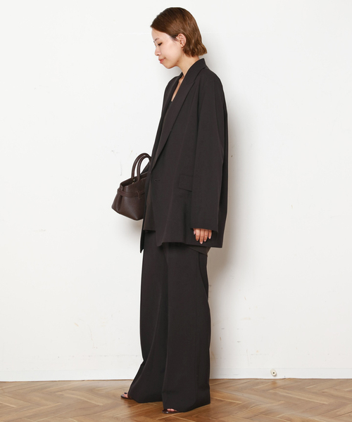 AP STUDIO(エーピーストゥディオ)の「ウールコンフォートジャケット(テーラードジャケット・レディース・チョコ/グレー・38/36)」の10枚目の写真