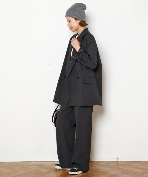 AP STUDIO(エーピーストゥディオ)の「ウールコンフォートジャケット(テーラードジャケット・レディース・チョコ/グレー・38/36)」の18枚目の写真