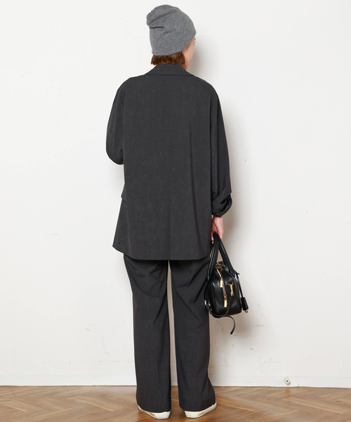 AP STUDIO(エーピーストゥディオ)の「ウールコンフォートジャケット(テーラードジャケット・レディース・チョコ/グレー・38/36)」の14枚目の写真