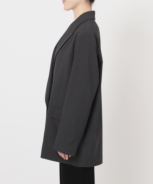 AP STUDIO(エーピーストゥディオ)の「ウールコンフォートジャケット(テーラードジャケット・レディース・チョコ/グレー・38/36)」の3枚目の写真