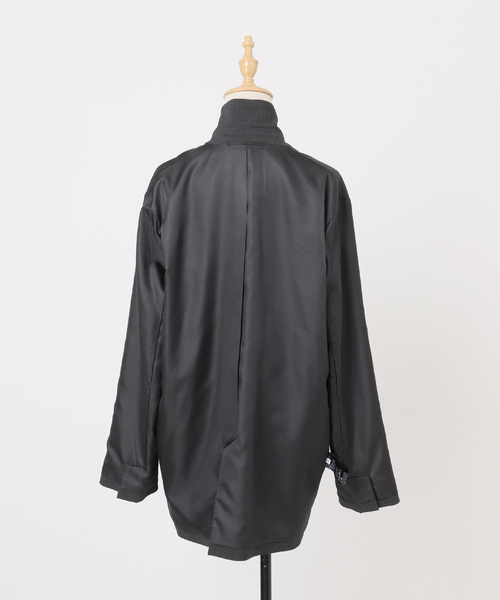 AP STUDIO(エーピーストゥディオ)の「ウールコンフォートジャケット(テーラードジャケット・レディース・チョコ/グレー・38/36)」の4枚目の写真