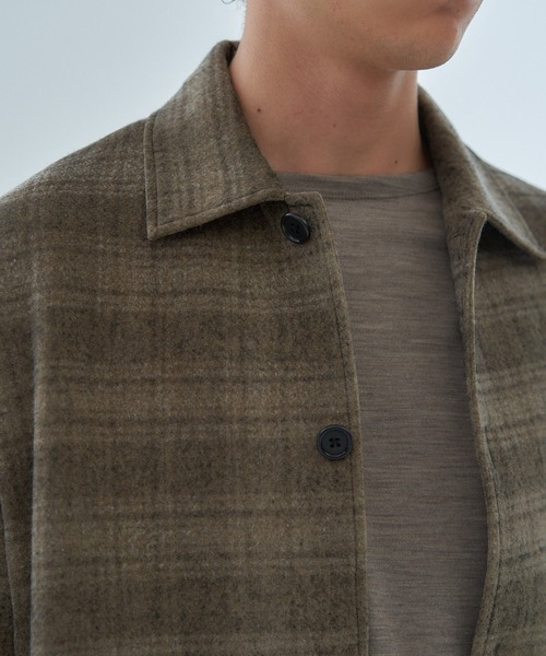 ESTNATION(エストネーション)の「GOOD PEOPLE GOOD STITCHING GOOD PRODUCT for ESTNATION / オーバーシャツジャケット(ブルゾン・メンズ・オリーブ/ブラック・MEDIUM/LARGE)」の4枚目の写真