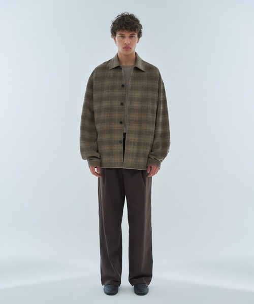 ESTNATION(エストネーション)の「GOOD PEOPLE GOOD STITCHING GOOD PRODUCT for ESTNATION / オーバーシャツジャケット(ブルゾン・メンズ・オリーブ/ブラック・MEDIUM/LARGE)」の5枚目の写真
