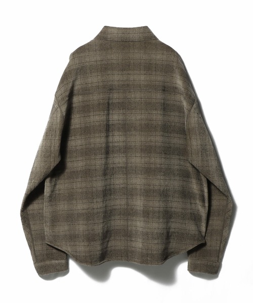 ESTNATION(エストネーション)の「GOOD PEOPLE GOOD STITCHING GOOD PRODUCT for ESTNATION / オーバーシャツジャケット(ブルゾン・メンズ・オリーブ/ブラック・MEDIUM/LARGE)」の7枚目の写真
