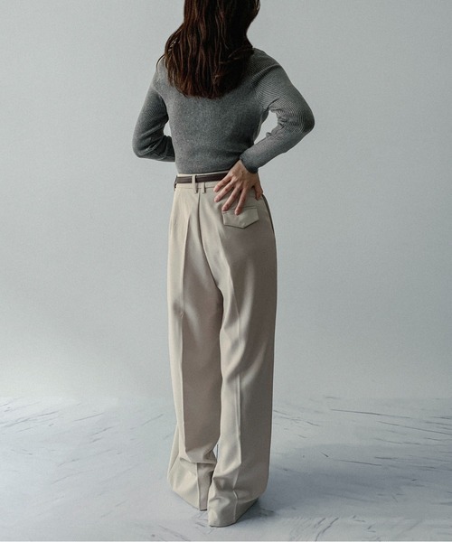 on:nue（オンニュ）の「【on:nue】[着用動画あり！/選べる4色展開] モックネックフロントフリルカーディガン（ニット/セーター・レディース・ブラウン/アイボリー/ブラック/グレー・FREE）」の18枚目の写真