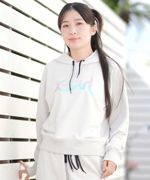 セール】X-girl SPORTS/エックスガールスポーツ パーカー ショート丈