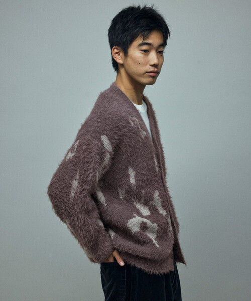 Firsthand（ファーストハンド）の「Firsthand/ファーストハンド リラックスフィット シャギー ジャカード ニットカーディガン（カーディガン/ボレロ・メンズ・ブラック/グレー・L/M）」の10枚目の写真