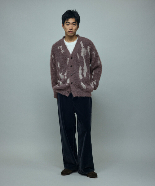 Firsthand（ファーストハンド）の「Firsthand/ファーストハンド リラックスフィット シャギー ジャカード ニットカーディガン（カーディガン/ボレロ・メンズ・ブラック/グレー・L/M）」の14枚目の写真