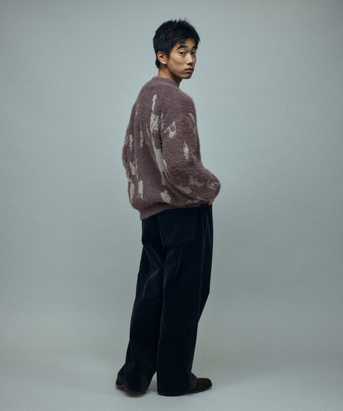 Firsthand（ファーストハンド）の「Firsthand/ファーストハンド リラックスフィット シャギー ジャカード ニットカーディガン（カーディガン/ボレロ・メンズ・ブラック/グレー・L/M）」の18枚目の写真