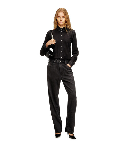 DIESEL（ディーゼル）の「ウィメンズ デニムジャンプスーツ DE-SWING（つなぎ/オールインワン・レディース・ブラック・LARGE/MEDIUM/SMALL/X-SMALL）」の2枚目の写真