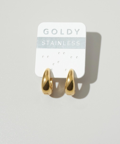 GOLDY(ゴールディ)の「【金属アレルギー軽減】ナロー ドロップ ワンタッチ ステンレス ピアス(ピアス(両耳用)・レディース・シルバー/ゴールド・FREE)」の9枚目の写真
