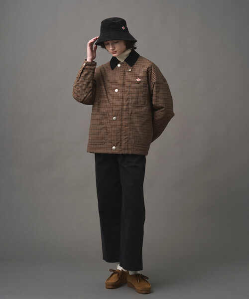 WOMEN'S NYLON TUSSAH WORK JACKET PLAID（ブルゾン）｜DANTON