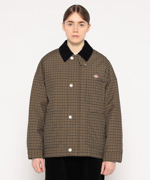 ダンドン WOMEN'S NYLON TUSSAH WORK JACKET PLAID（ブルゾン）｜DANTON