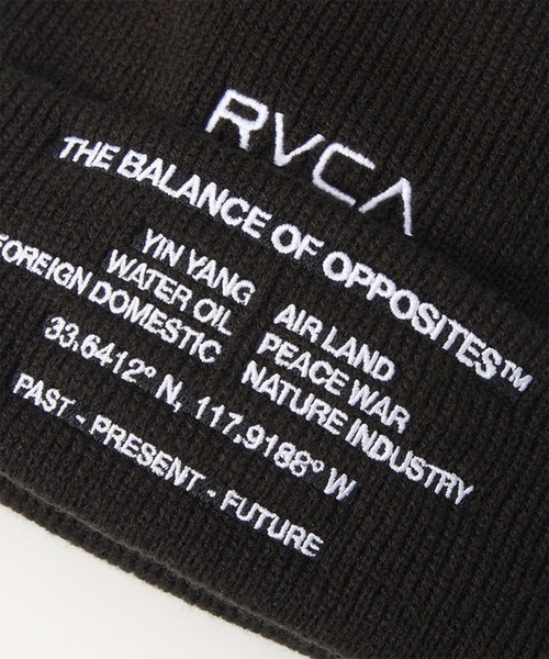RVCA（ルーカ）の「RVCA/ルーカ ビーニー SIGNAL BEANIE BF042-907（ニットキャップ/ビーニー・メンズ・ダークパープル/ブラック×ホワイト・FREE）」の5枚目の写真