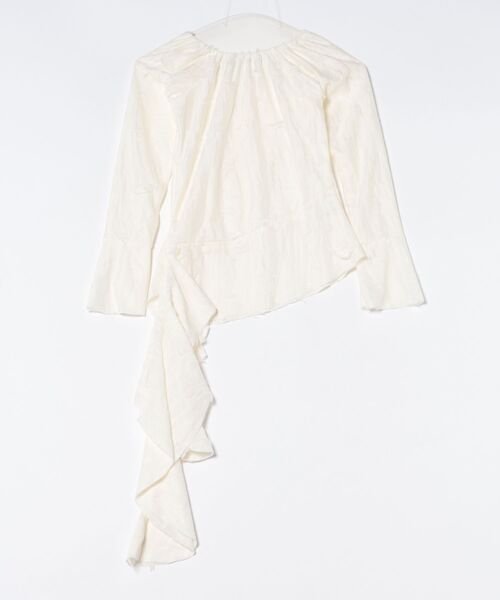 VIBGYOR（ヴィブジョー）の「【LAMPOON】フリルイレヘムブラウス（シャツ/ブラウス・レディース・グレー/アイボリー・MEDIUM/LARGE/SMALL）」の16枚目の写真