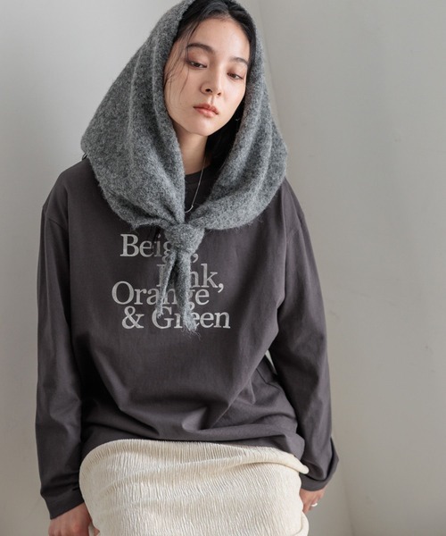 LOWRYS FARM（ローリーズファーム）の「プリントロゴTシャツLS　580981（Tシャツ/カットソー・レディース・ピンク/オフホワイト/チャコールグレー/グレー・FREE）」の15枚目の写真