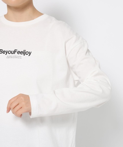 LOWRYS FARM（ローリーズファーム）の「プリントロゴTシャツLS　580981（Tシャツ/カットソー・レディース・ピンク/オフホワイト/チャコールグレー/グレー・FREE）」の9枚目の写真